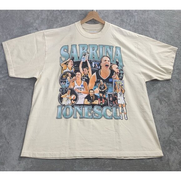 Game Changer Other - Game Changer Shirt Mens 2XL Sabrina Ionescu WNBA Basketball Tee Oversized Cream